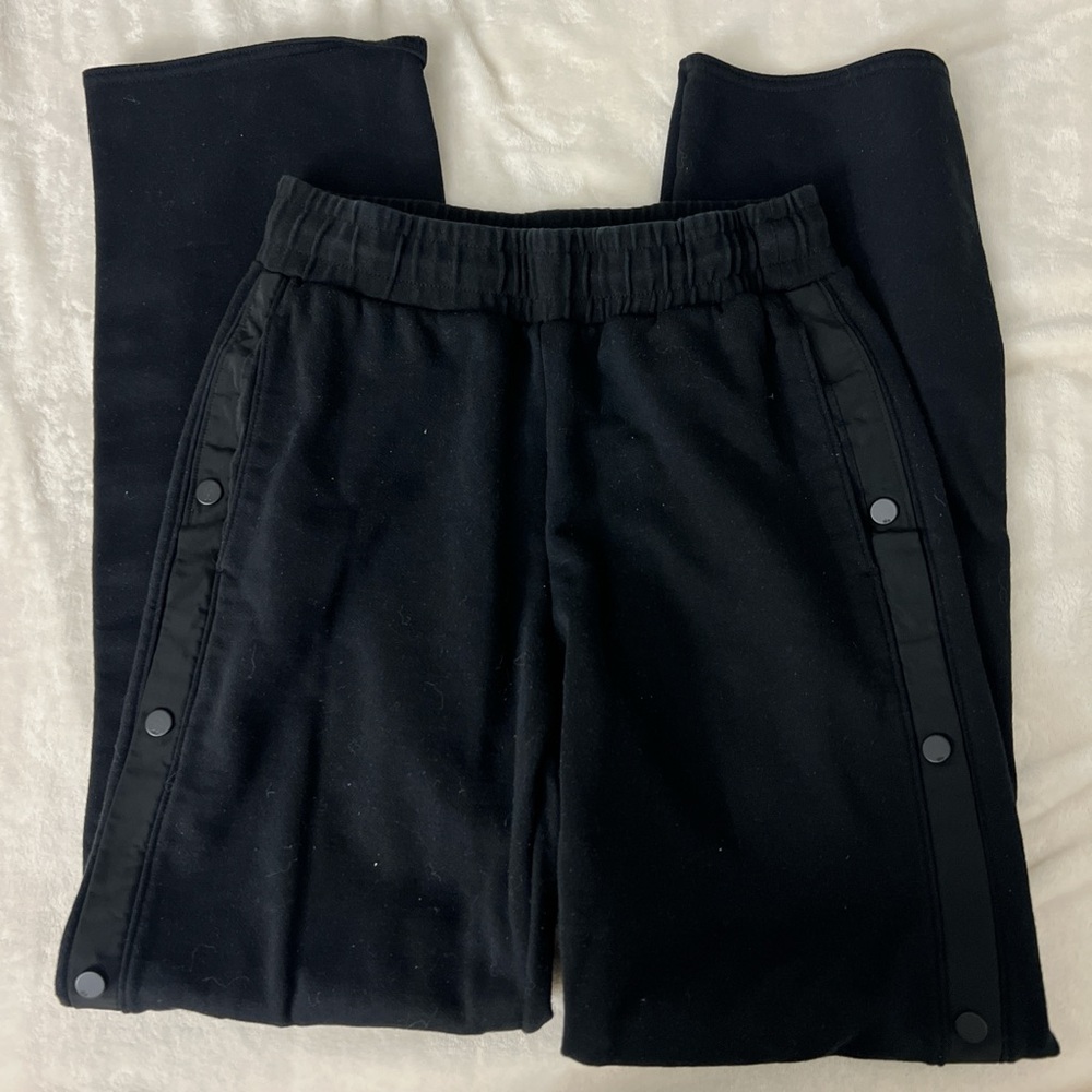 ALO yoga Black Snap Button Track Pants